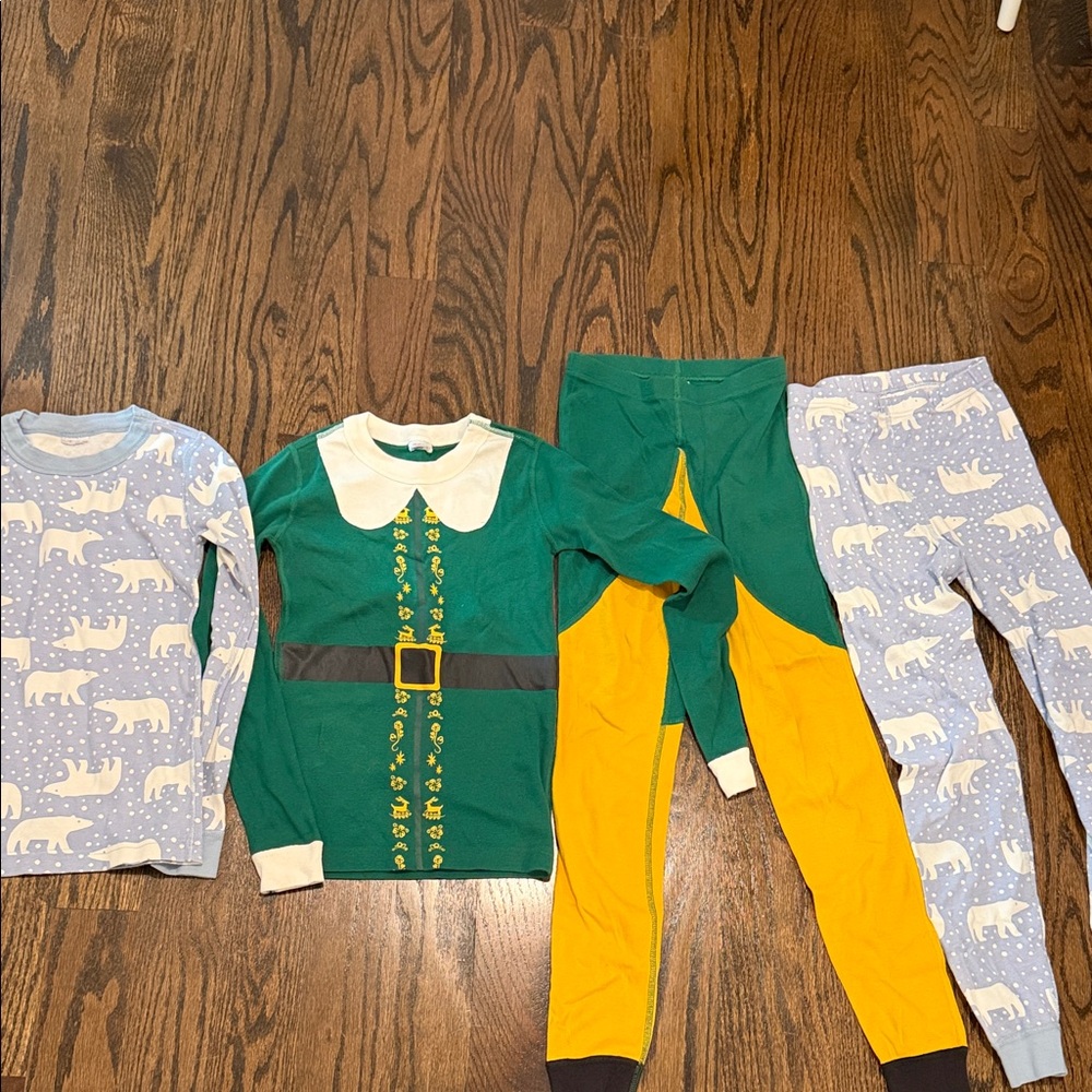 Hanna Andersson elf and bear pjs size 10